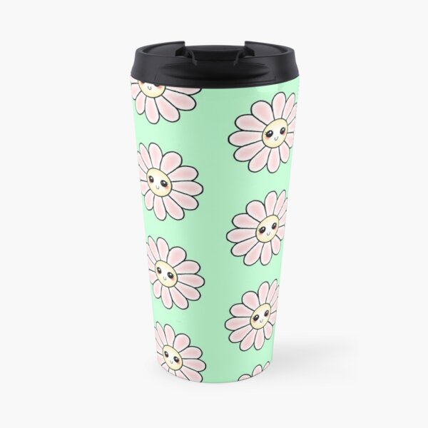 Kawaii Daisy | Pink Blossom Flower Travel Coffee Mug