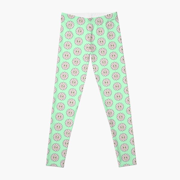 Kawaii Daisy | Pink Blossom Flower Leggings