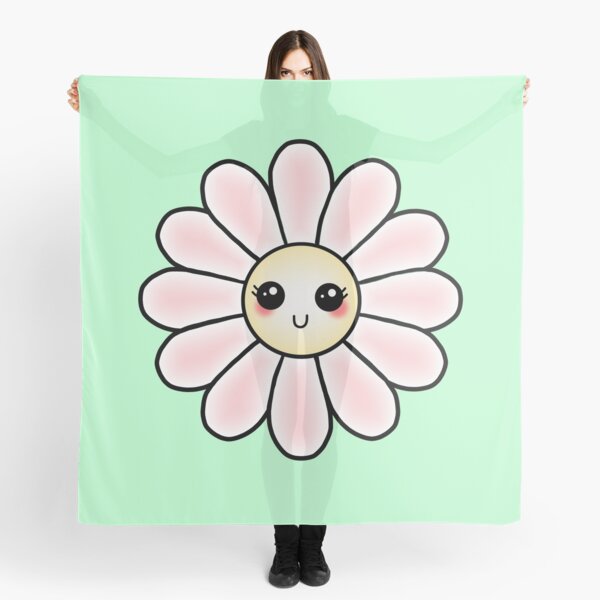 Kawaii Daisy | Pink Blossom Flower Scarf