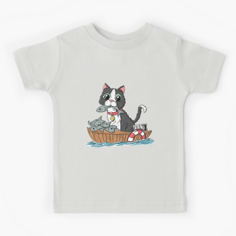  Funny Cat Feline Fishing Animal Lover Fisherman Fish Angler  T-Shirt : Clothing, Shoes & Jewelry