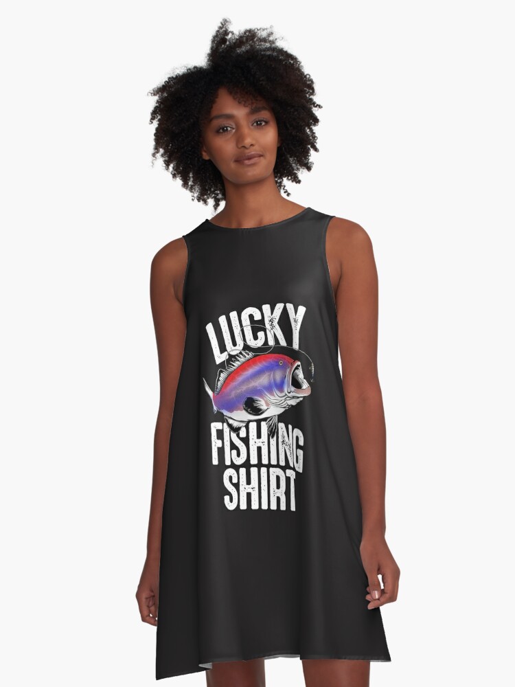 Lucky US Grouper Fishing Shirt A-Line Dress for Sale by Bendthetrend