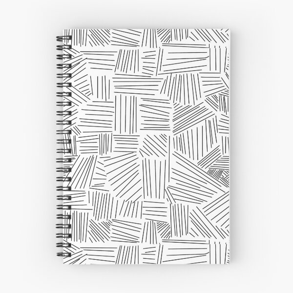 Item preview, black and white random lines pattern designed and sold by rebecca-n-art.