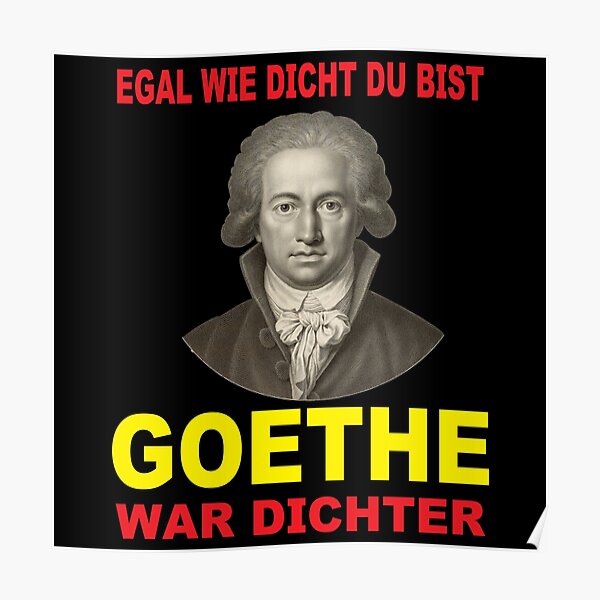 Poster Goethe Redbubble