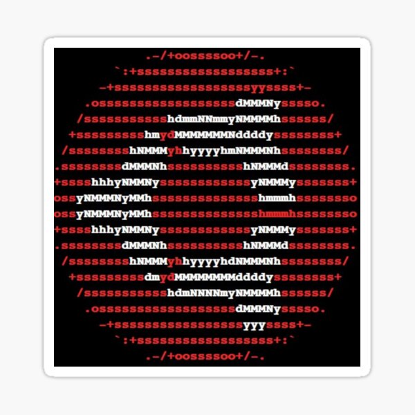 Ubuntu ascii logo Sticker
