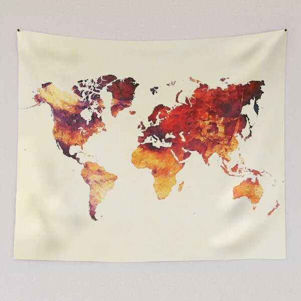 Item preview, world map 89 art red #map #worldmap designed and sold by JBJart.