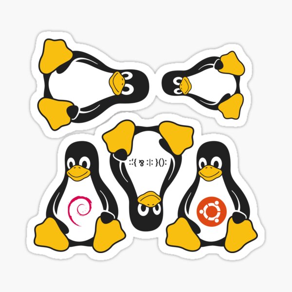 Multi-tux sticker Sticker