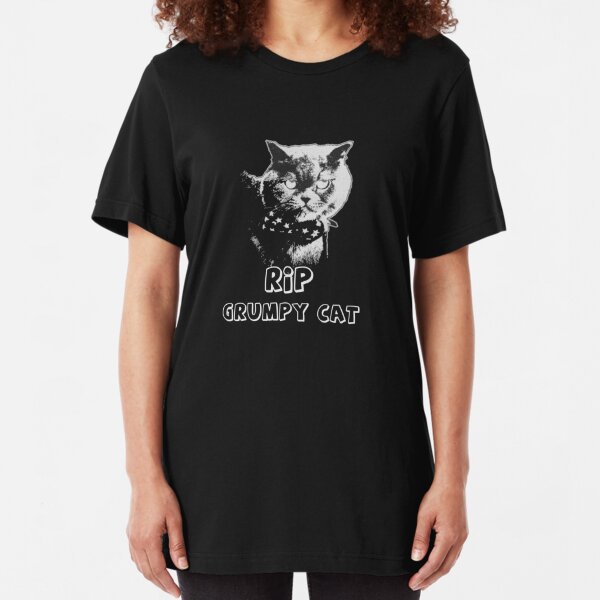 Cat Meme Top T Shirts Redbubble - rip grumpy cat roblox