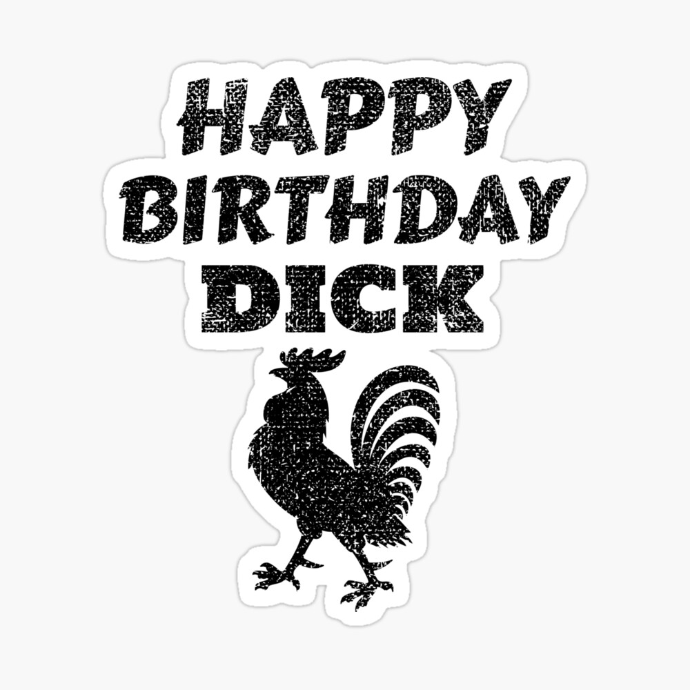 Poster Joyeux Anniversaire Coq Dick Par Willyboy16 Redbubble