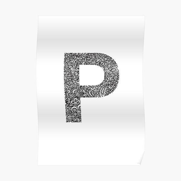 Doodle Letter P Posters Redbubble