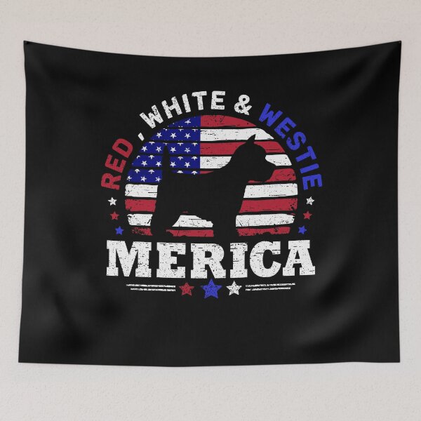 Item preview, West Highland White Terrier 4th of July American Flag  designed and sold by rafaeltto.