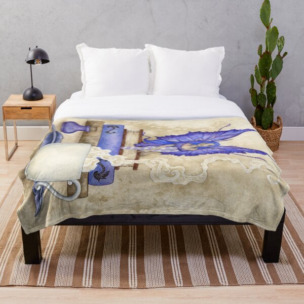 Book Worm II Throw Blanket