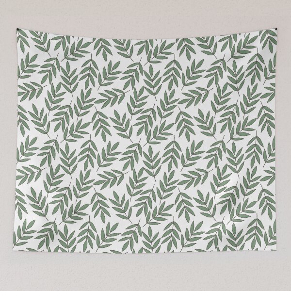 Item preview, Green Leaves Pattern designed and sold by blue-jay-art.