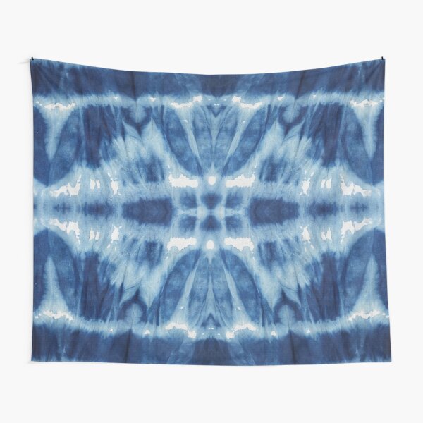 Tie-Dye Blues Twos Tapestry