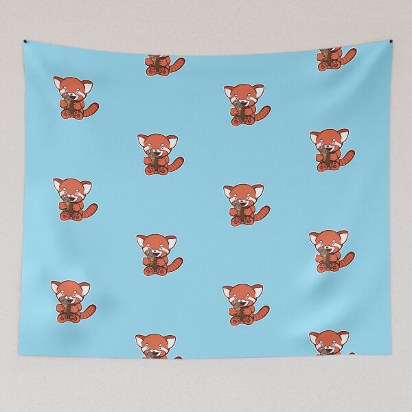 Item preview, Red Panda Loves Chocolate Ice Cream designed and sold by SubtleSplit.