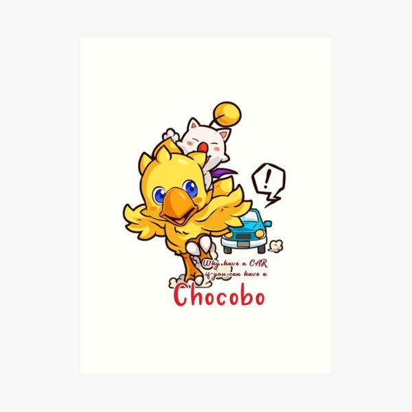 Bye Car, Hi Chocobo Art Print