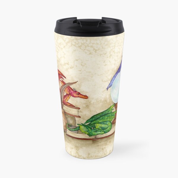 Dragons In The Library Travel Mug