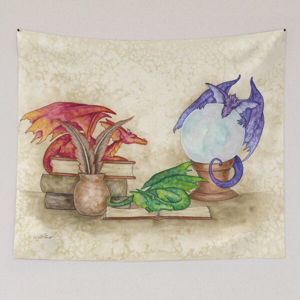 Item preview, Dragons In The Library designed and sold by AmyBrownArt.