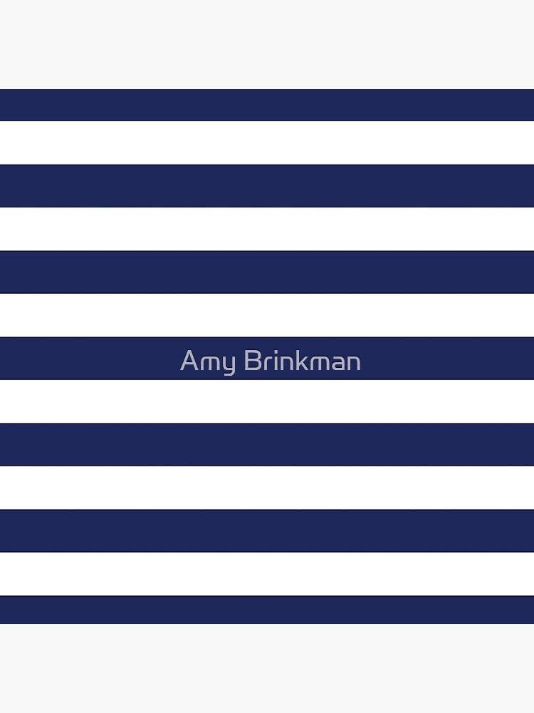 Thumbnail 4 von 4, Kissen, Marineblaue und weiße Streifen designt und verkauft von AmyBrinkman.