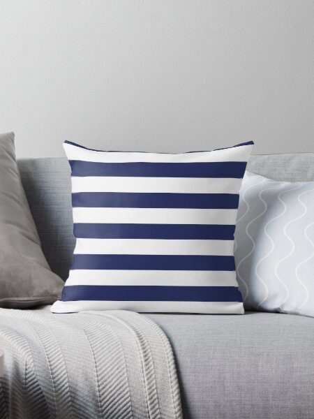 Item preview, Navy Blue and White Stripes designed and sold by Amy Brinkman.