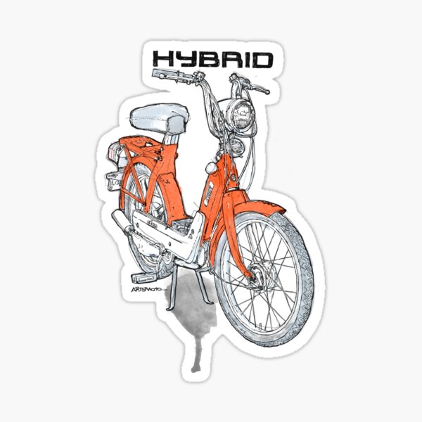 "Hybrid Ciclomotori" Moped Sticker