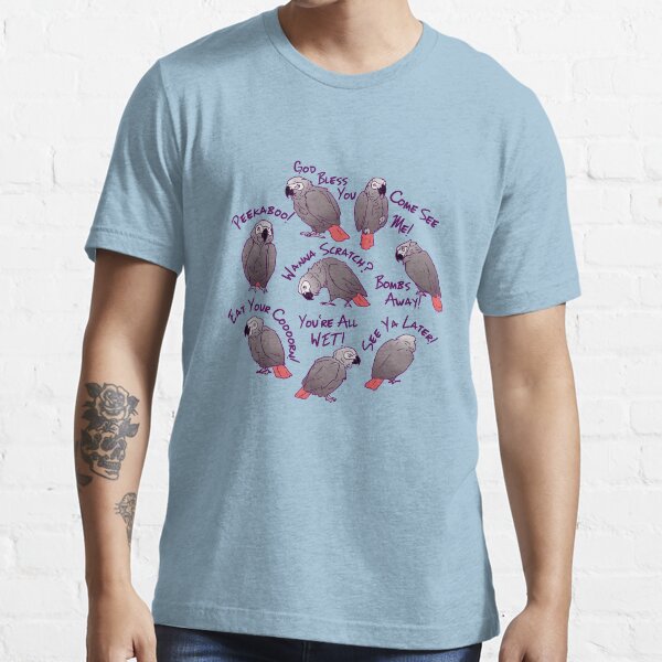 African Grey Parrot Conversation Essential T-Shirt