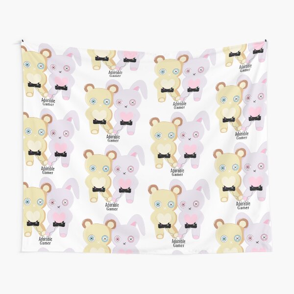 Adorable Gamer ~ Teddy & Bunny Tapestry