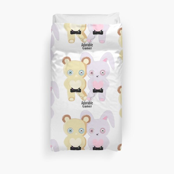 Adorable Gamer ~ Teddy & Bunny Duvet Cover