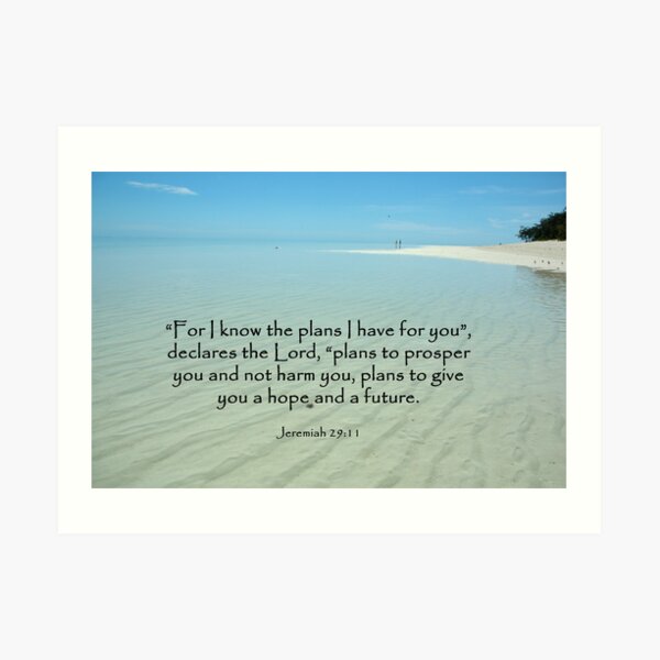 Jeremiah 29:11 Art Print