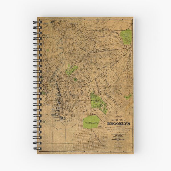 Item preview, Vintage Map of Brooklyn New York 1883 designed and sold by map-lover.