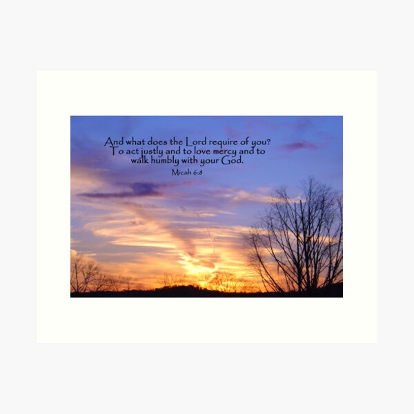 Micah 6:8 Art Print