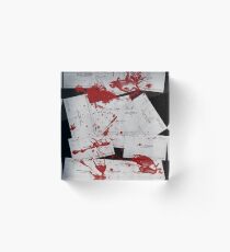 american psycho - patrick bateman - business car - blood Acrylic Block