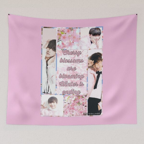 Item preview, BTS V - Cherry Blossoms Collage designed and sold by luvart-ti.