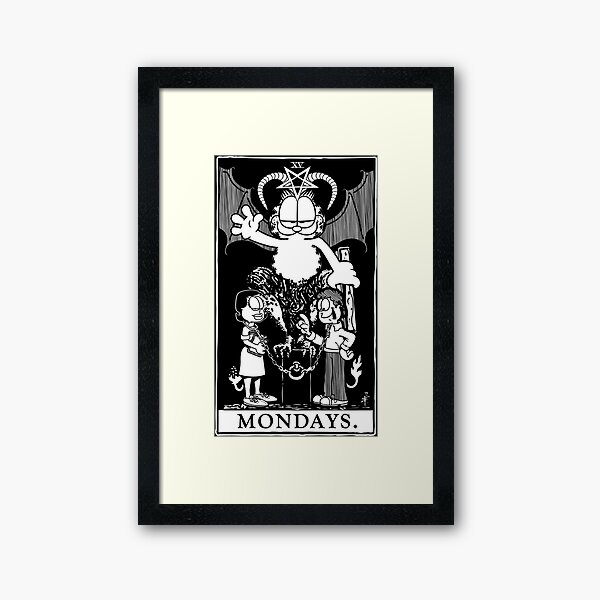 Item preview, Garfield Tarot: Mondays (White Ink) designed and sold by Onion Powder.