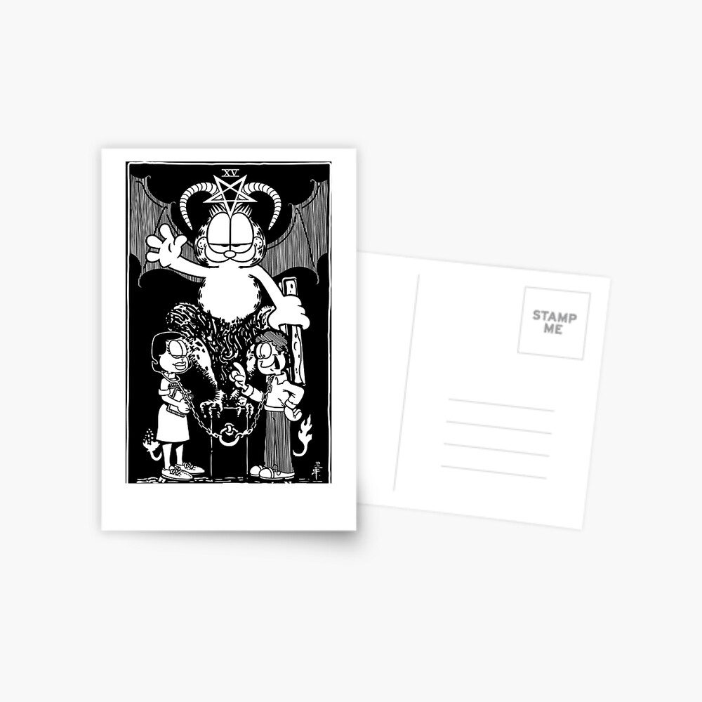 Garfield Tarot: Mondays (White Ink) Greeting Card