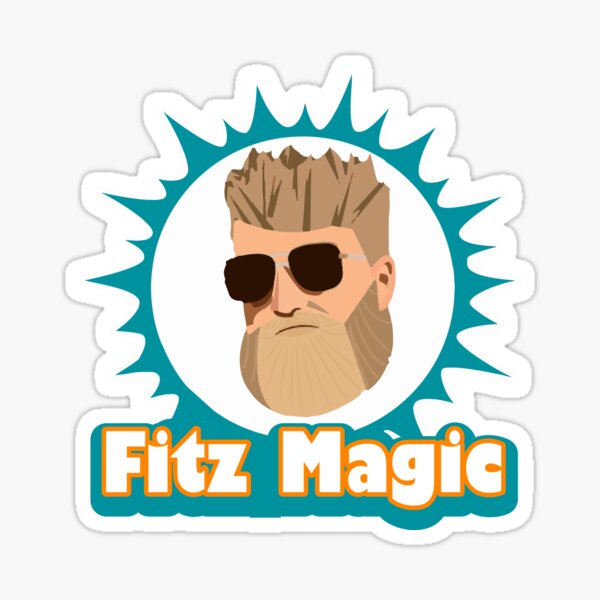 Orange Miami Fitzpatrick FitzMagic Logo T-Shirt Sticker for Sale by  SheddShirts