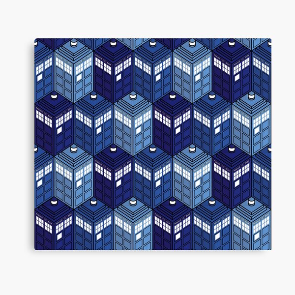 Infinite Phone Boxes Canvas Print