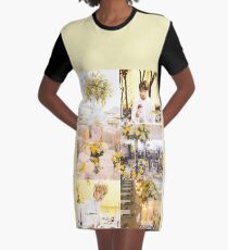 BTS Vkook - Gelbe Blumen T-Shirt Kleid