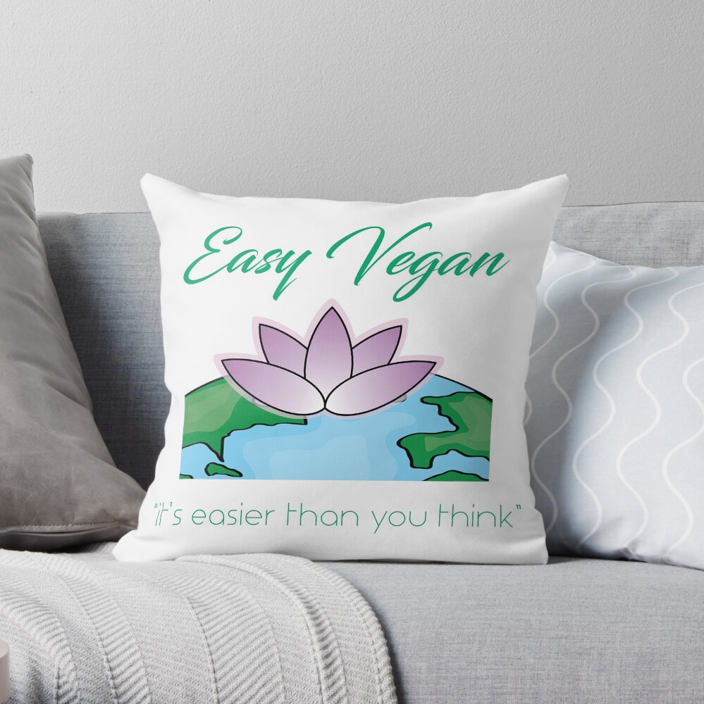 Easy Vegan Throw Pillow