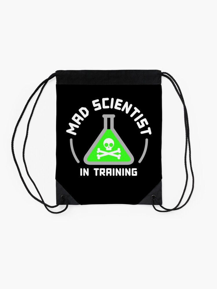 Alternate view of Mad Scientist in Training Drawstring Bag