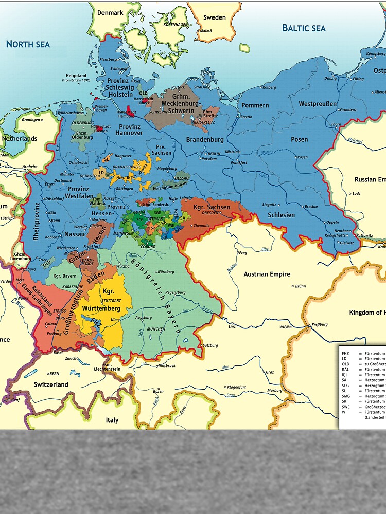 "Deutsches Reich 1871 Karte von Deutschland" Leichter Pullover von
