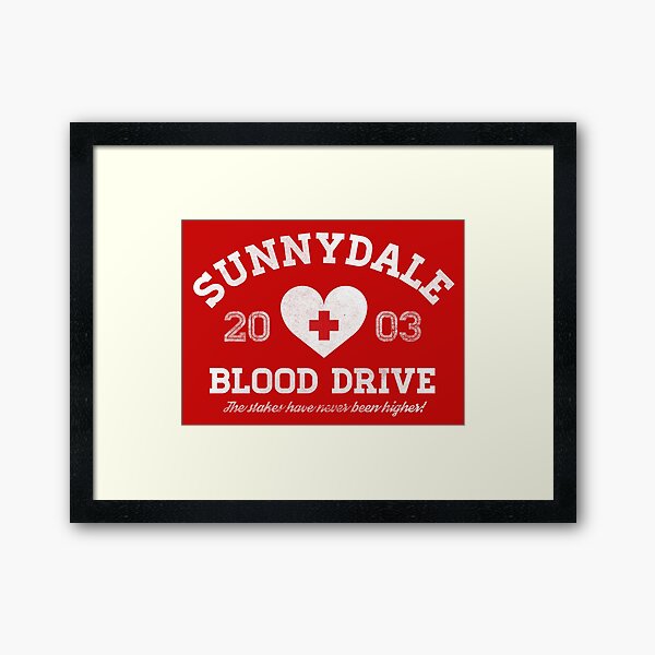 Sunnydale Blood Drive Framed Art Print