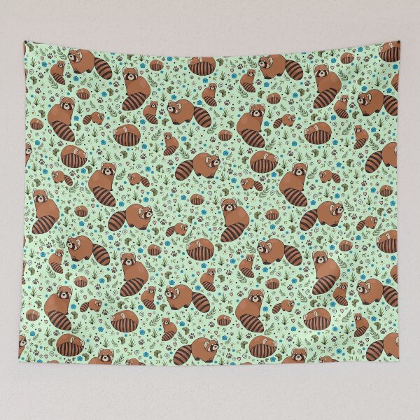 Item preview, Red Pandas in Green designed and sold by Nemki.