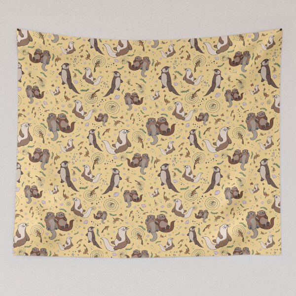 Item preview, Otters in Yellow designed and sold by Nemki.