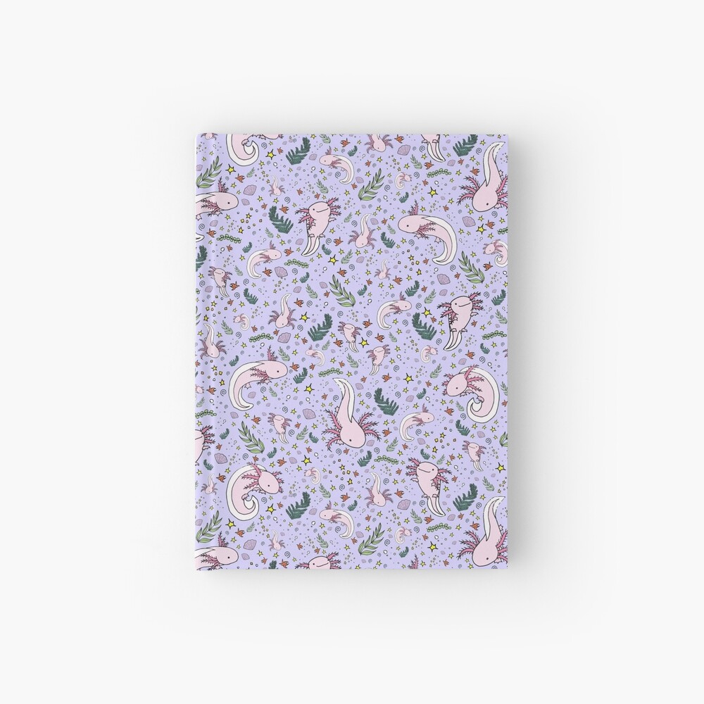 Axolotls in Purple Hardcover Journal