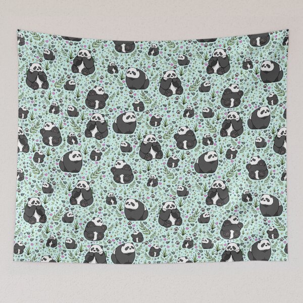 Item preview, Pandas in Blue designed and sold by Nemki.