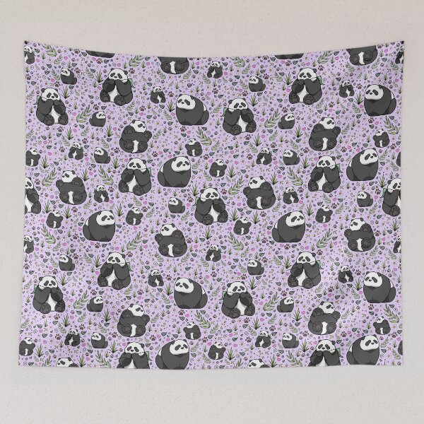 Item preview, Pandas in Purple designed and sold by Nemki.