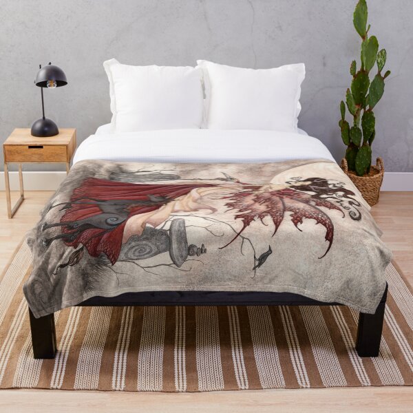 The Red Queen Throw Blanket