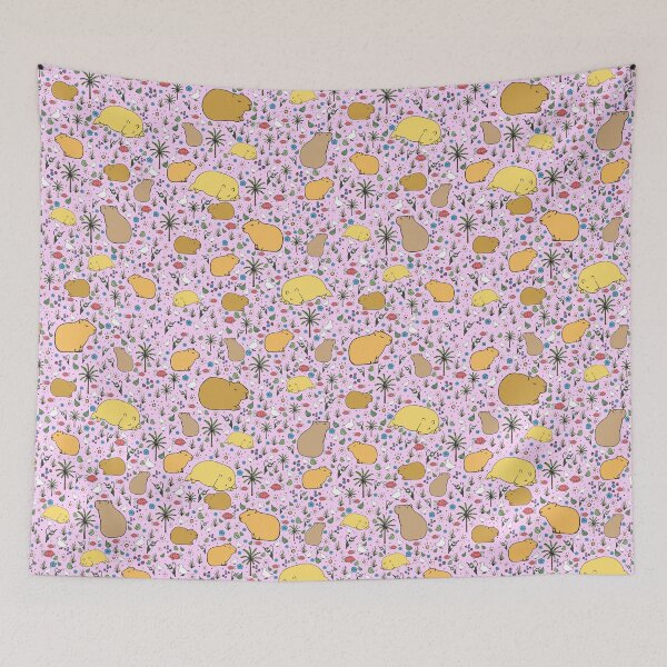 Item preview, Capybaras in Pink designed and sold by Nemki.
