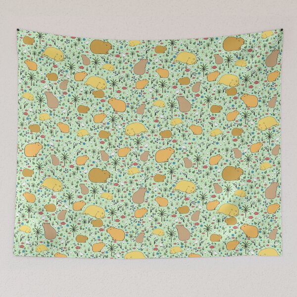 Item preview, Capybaras in Green designed and sold by Nemki.