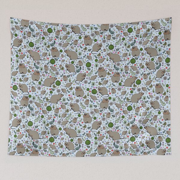 Item preview, Quokkas in Blue designed and sold by Nemki.
